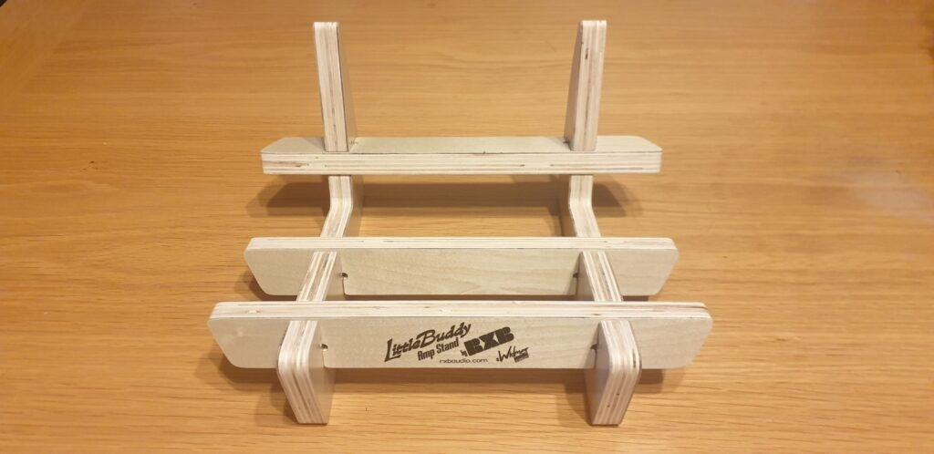 RXB Audio Little Buddy Wood Amp Stand Review. The Blogging Musician @ adamharkus.com