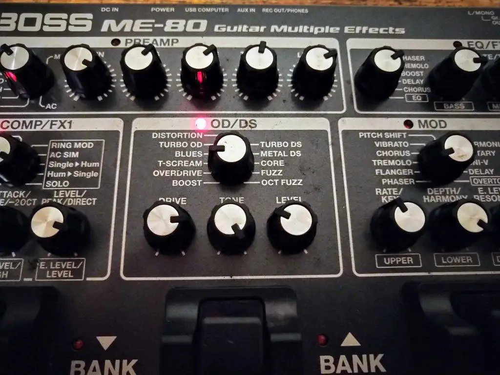 BOSS ME-80 Guitar Multiple Effects Review. The Blogging Musician @ adamharkus.com. Fantastic OD/DS block.